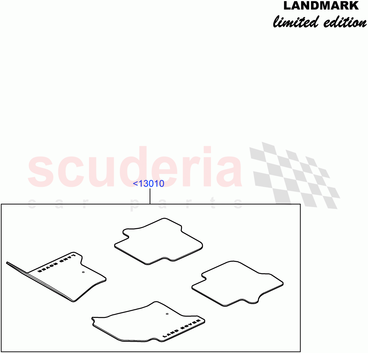 Floor Trim(Landmark Limited Edition)((V)FROMBA000001) of Land Rover Land Rover Discovery 4 (2010-2016) [5.0 OHC SGDI NA V8 Petrol]