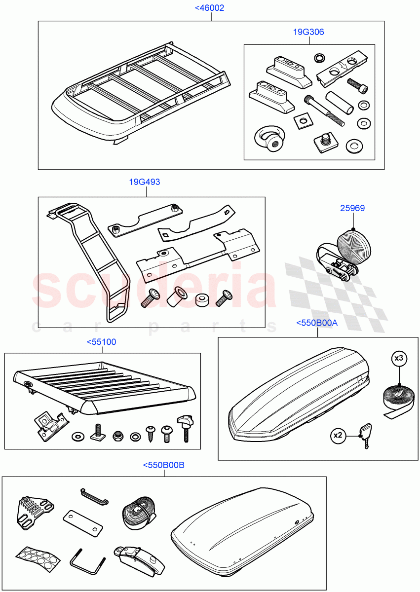 Roof Rack Systems (Accessory) ((V) FROMAA000001) of Land Rover Land Rover Range Rover Sport (2010-2013) [5.0 OHC SGDI NA V8 Petrol]