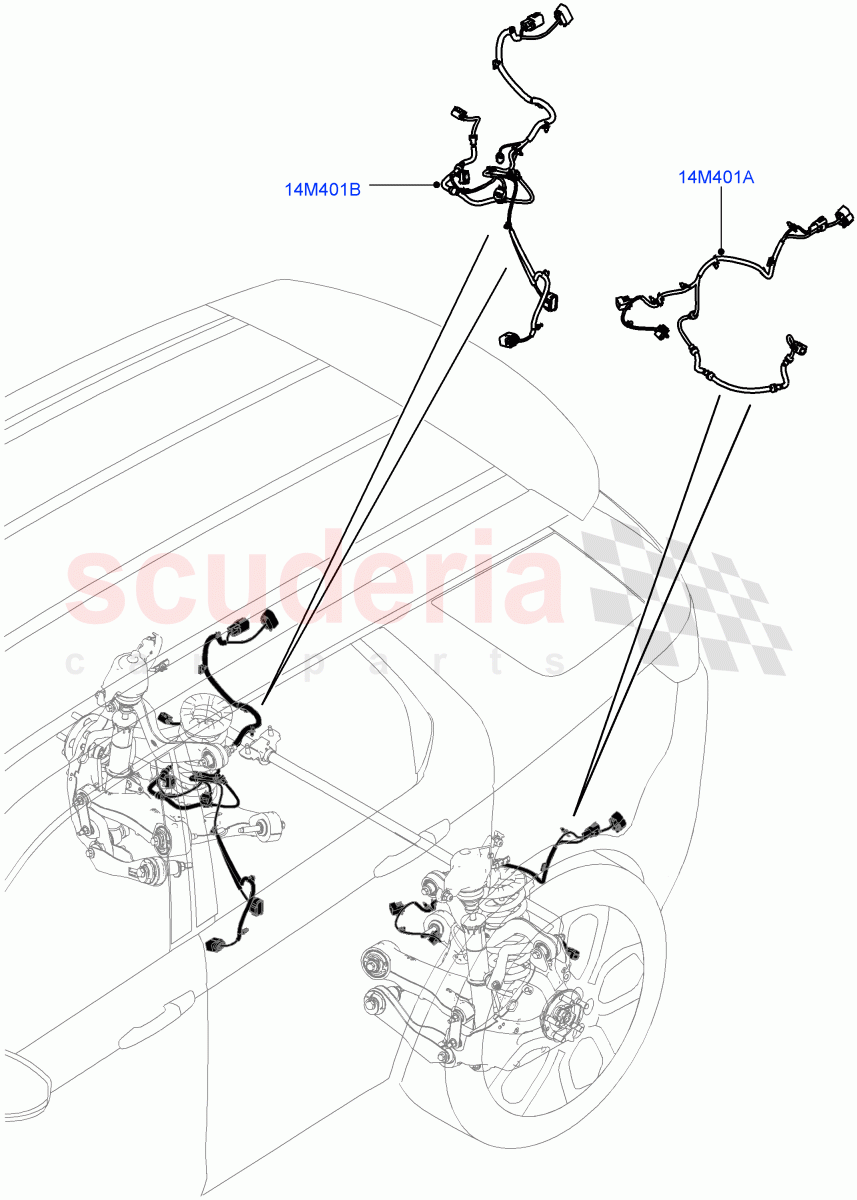 Electrical Wiring - Chassis (Chassis) (Halewood (UK)) ((V) TOKH999999) of Land Rover Land Rover Discovery Sport (2015+) [2.0 Turbo Diesel]