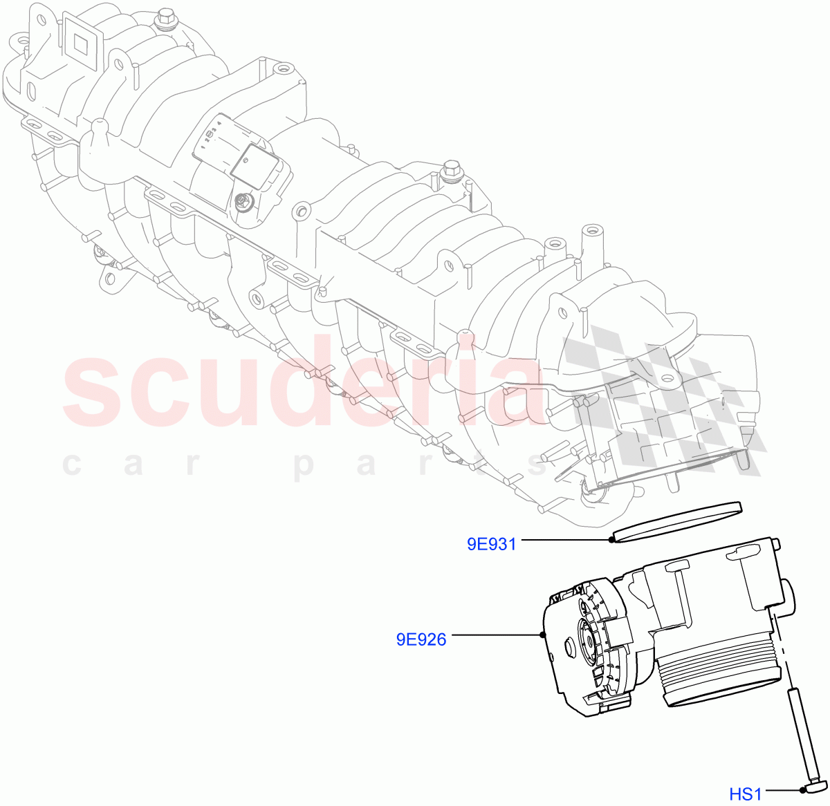 Throttle Housing(2.0L AJ20D4 Diesel Mid PTA,Itatiaia (Brazil))((V)FROMLT000001) of Land Rover Land Rover Discovery Sport (2015+) [2.0 Turbo Diesel]