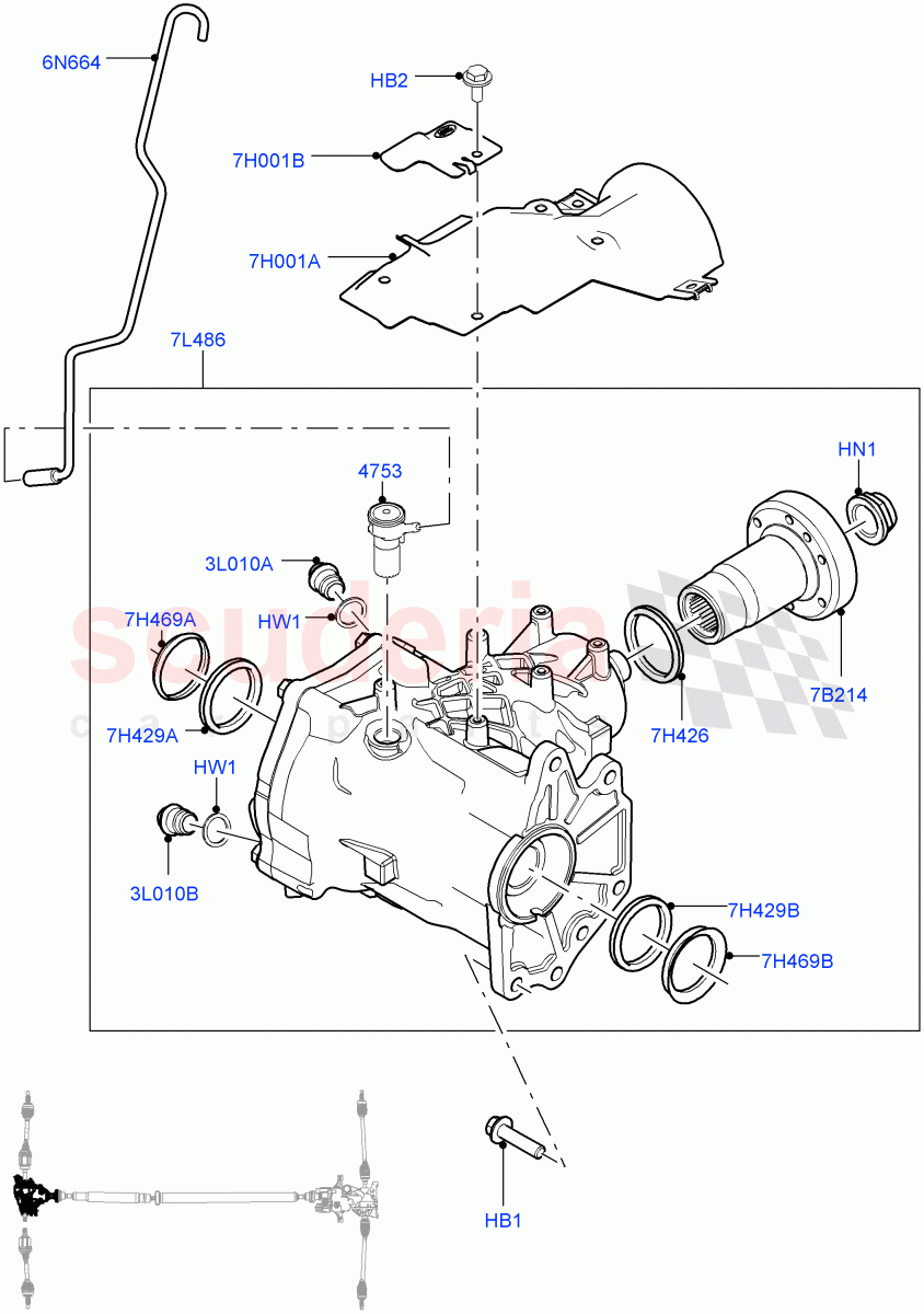 Front Axle Case (Itatiaia (Brazil), Efficient Driveline) ((V) FROMGT000001) of Land Rover Land Rover Discovery Sport (2015+) [2.0 Turbo Diesel AJ21D4]