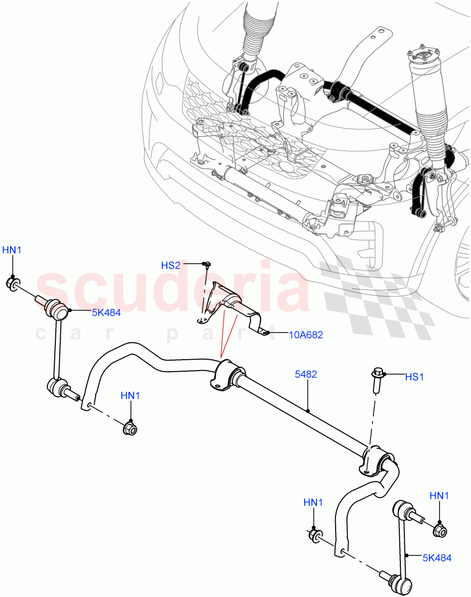 Front Cross Member & Stabilizer Bar(Stabilizer Bar) of Land Rover Land Rover Defender (2020+) [2.0 Turbo Diesel]