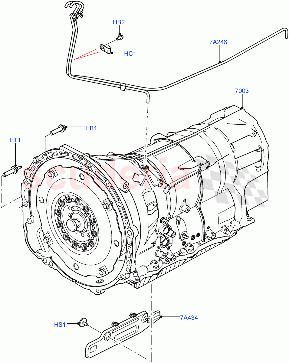 Auto Trans Assy & Speedometer Drive(Nitra Plant Build)(5.0 Petrol AJ133 DOHC CDA,8 Speed Auto Trans ZF 8HP70 4WD)((V)FROMM2000001) of Land Rover Land Rover Defender (2020+) [5.0 OHC SGDI SC V8 Petrol]