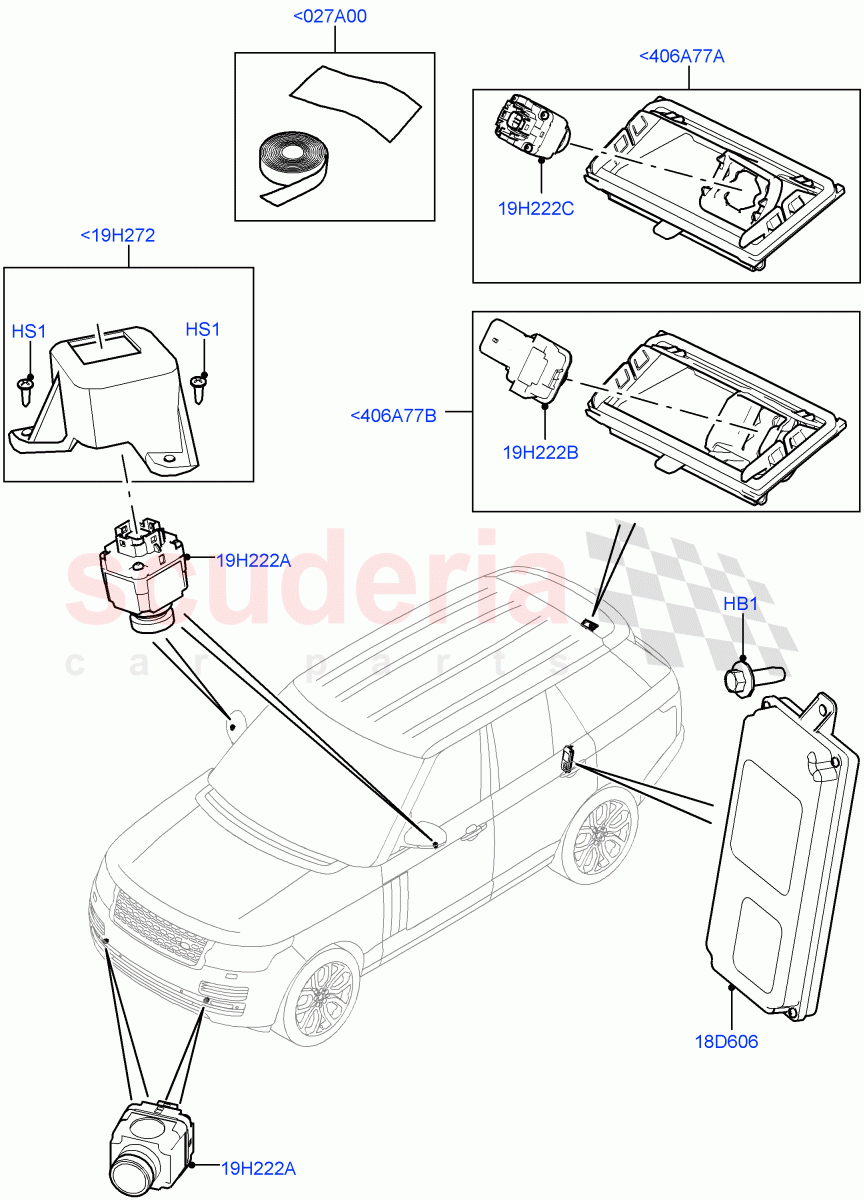 Camera Equipment((V)TODA999999) of Land Rover Land Rover Range Rover (2012-2021) [5.0 OHC SGDI SC V8 Petrol]