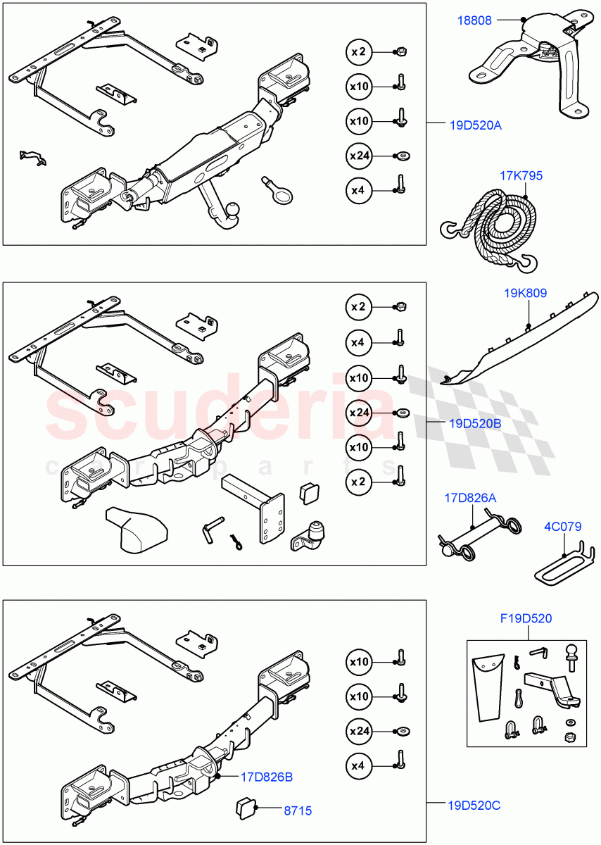 Towing Equipment(Accessory) of Land Rover Land Rover Range Rover Sport (2014+) [2.0 Turbo Petrol GTDI]