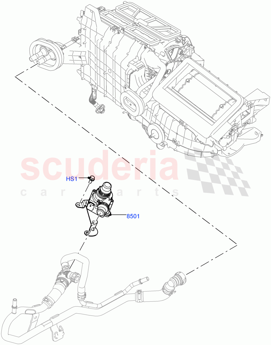 Auxiliary Circulation Coolant Pump(3.0L AJ20P6 Petrol High)((V)FROMMA000001) of Land Rover Land Rover Range Rover Velar (2017+) [2.0 Turbo Petrol AJ200P]