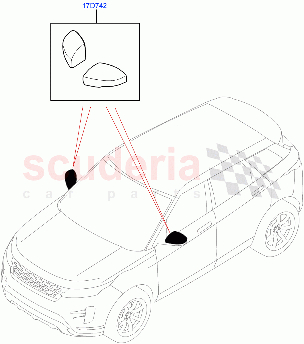 Exterior Body Styling Items(Halewood (UK)) of Land Rover Land Rover Range Rover Evoque (2019+) [1.5 I3 Turbo Petrol AJ20P3]