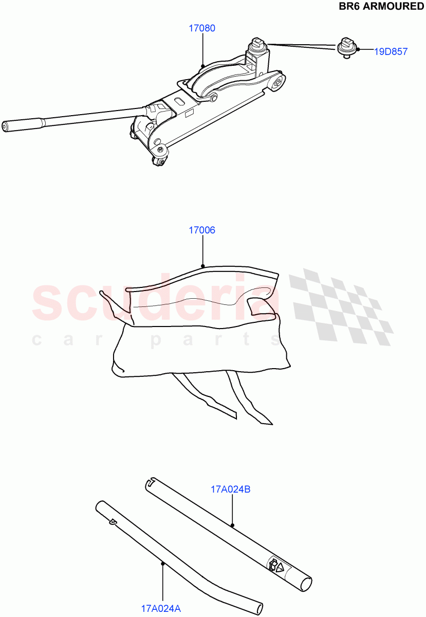 Tools (With B6 Level Armouring) ((V) FROMAA000001) of Land Rover Land Rover Range Rover (2010-2012) [5.0 OHC SGDI NA V8 Petrol]