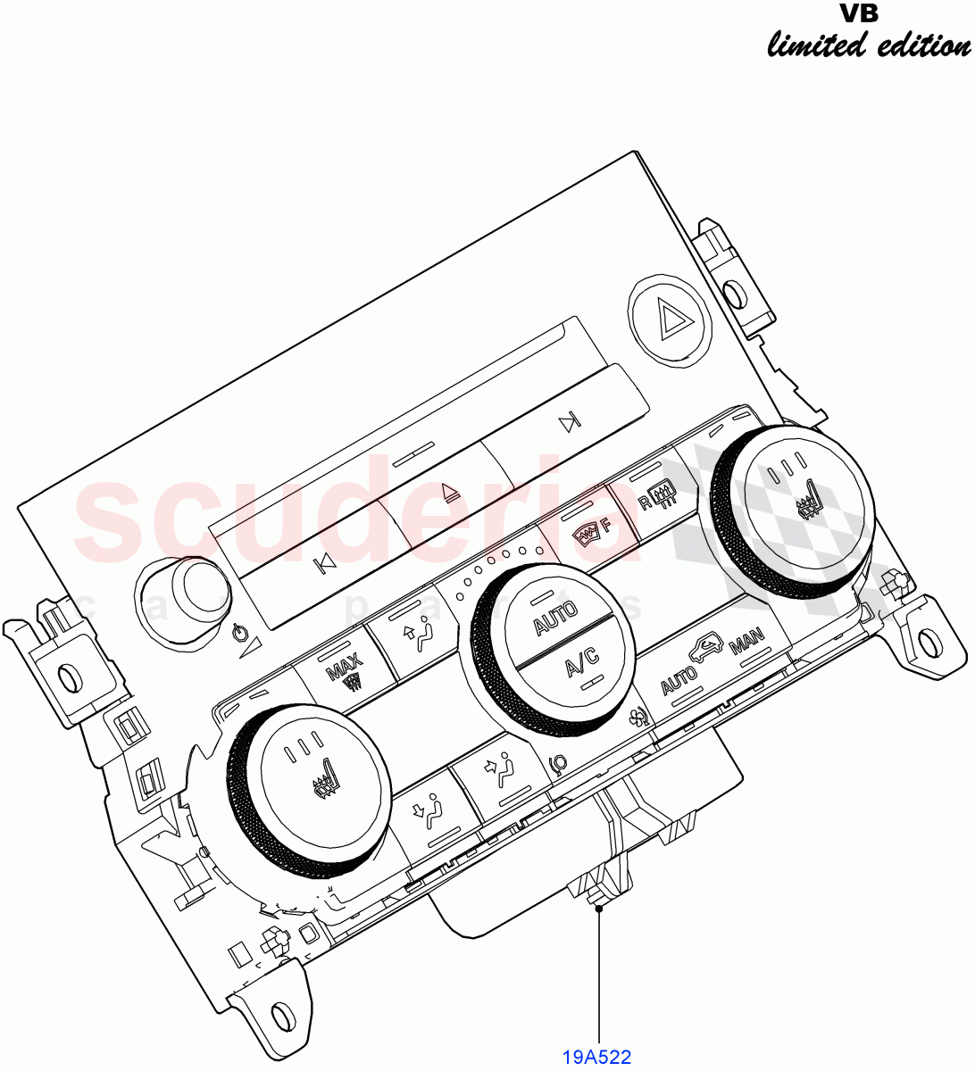 Heater & Air Conditioning Controls(Victoria Beckham Limited Edition,Halewood (UK)) of Land Rover Land Rover Range Rover Evoque (2012-2018) [2.0 Turbo Petrol GTDI]