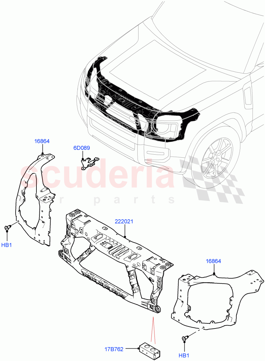 Front Panels, Aprons & Side Members(Front Panel) of Land Rover Land Rover Defender (2020+) [2.0 Turbo Diesel]