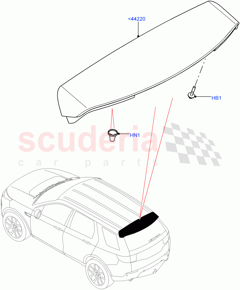 Spoiler And Related Parts (Itatiaia (Brazil)) ((V) FROMGT000001) of Land Rover Land Rover Discovery Sport (2015+) [2.2 Single Turbo Diesel]