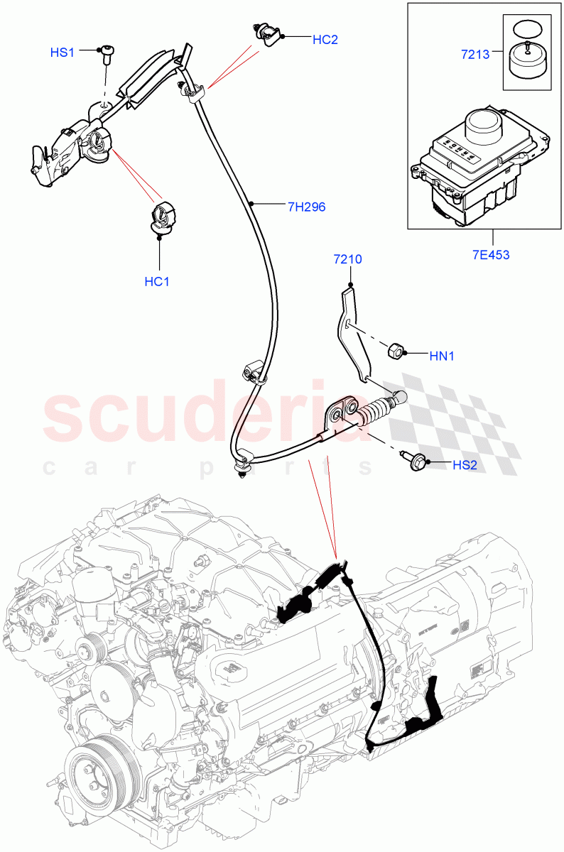 Gear Change-Automatic Transmission (Nitra Plant Build) (2.0L I4 DSL MID DOHC AJ200, 8 Speed Auto Trans ZF 8HP45, 3.0L DOHC GDI SC V6 PETROL) ((V) FROMK2000001) of Land Rover Land Rover Discovery 5 (2017+) [3.0 I6 Turbo Diesel AJ20D6]