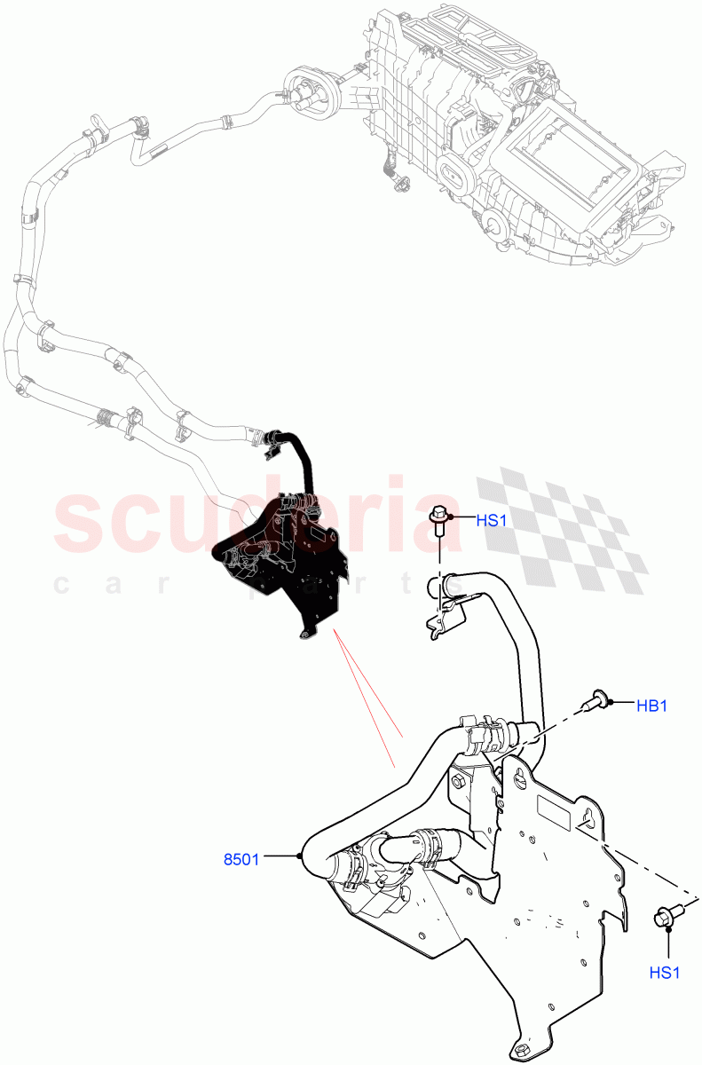 Auxiliary Circulation Coolant Pump (3.0L DOHC GDI SC V6 PETROL, Electric Auxiliary Coolant Pump) of Land Rover Land Rover Range Rover Velar (2017+) [2.0 Turbo Diesel]
