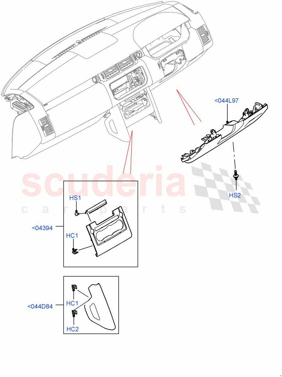 Instrument Panel(Lower, External) of Land Rover Land Rover Range Rover (2012-2021) [4.4 DOHC Diesel V8 DITC]