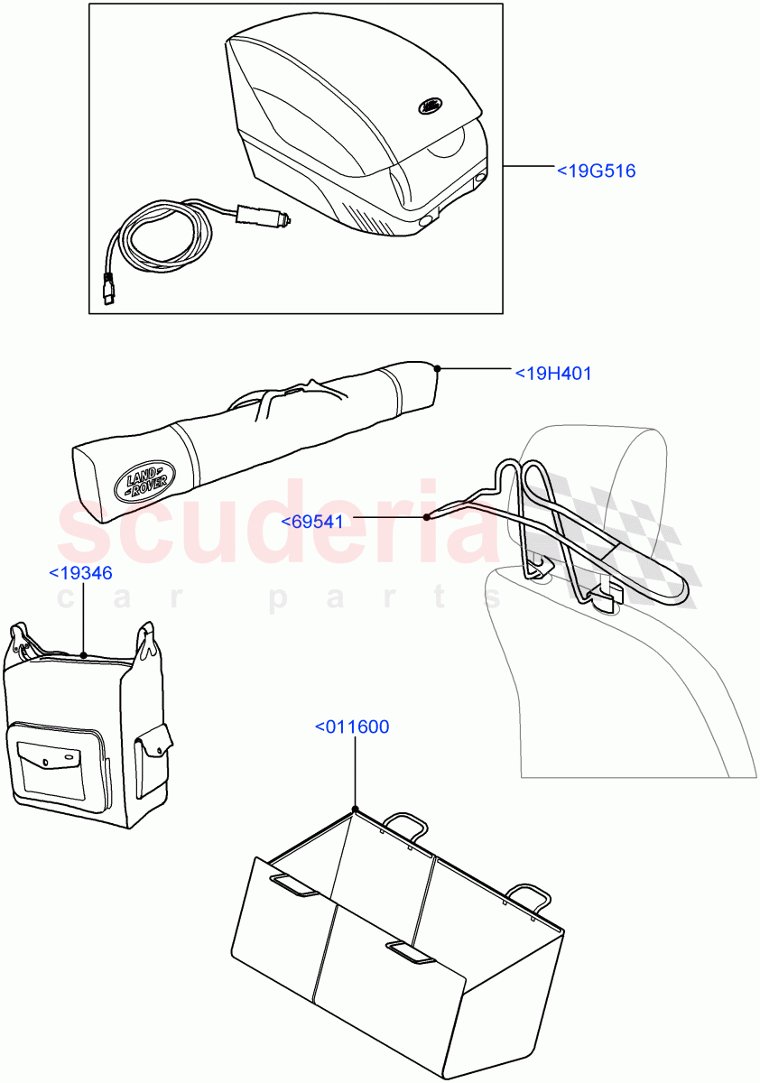 Touring Accessories(Accessory)(Halewood (UK),Itatiaia (Brazil)) of Land Rover Land Rover Range Rover Evoque (2012-2018) [2.0 Turbo Petrol GTDI]