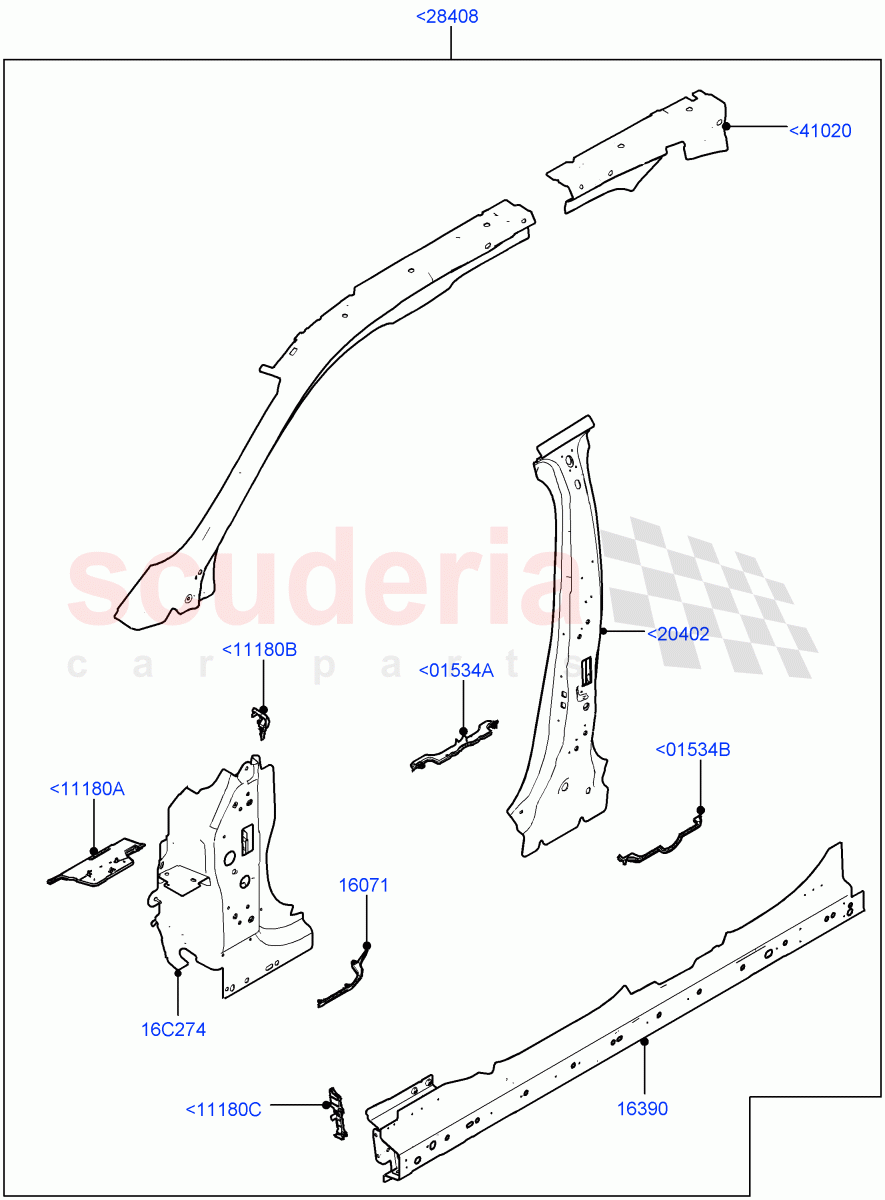 Side Panels - Inner(Middle - Front) of Land Rover Land Rover Range Rover Velar (2017+) [2.0 Turbo Diesel AJ21D4]