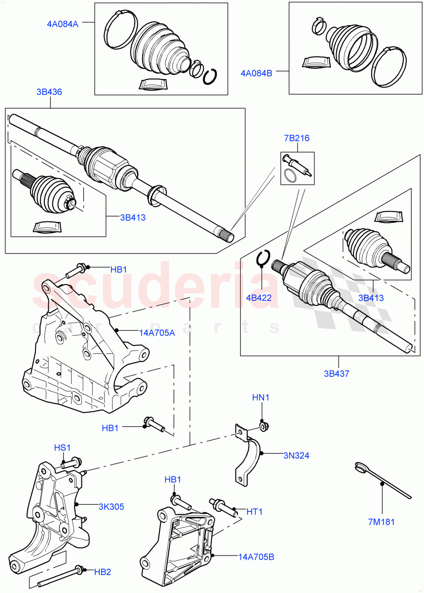 Drive Shaft - Front Axle Drive(Changsu (China))((V)FROMEG000001) of Land Rover Land Rover Range Rover Evoque (2012-2018) [2.0 Turbo Petrol AJ200P]