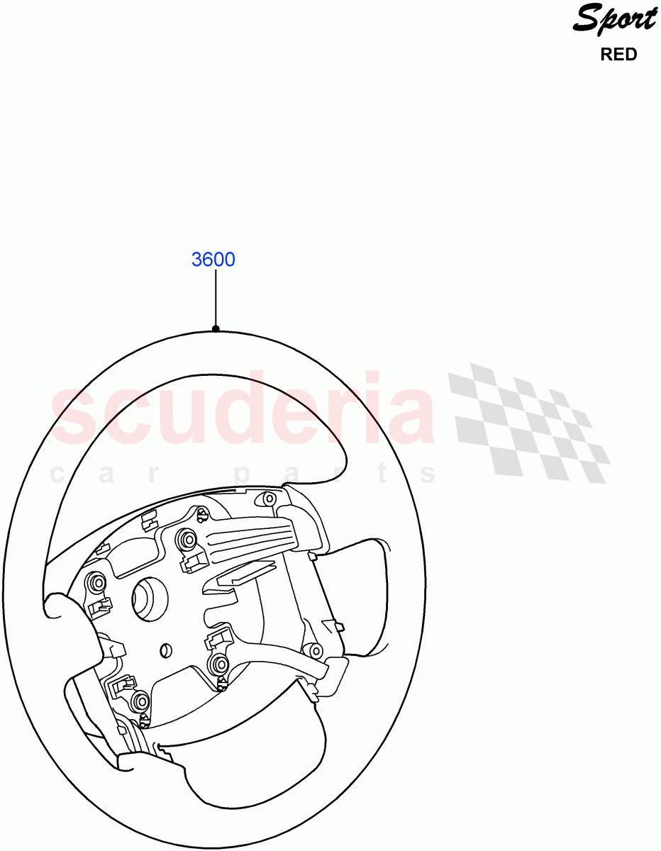 Steering Wheel(Red Sport LE)((V)FROMDA000001) of Land Rover Land Rover Range Rover Sport (2010-2013) [3.6 V8 32V DOHC EFI Diesel]