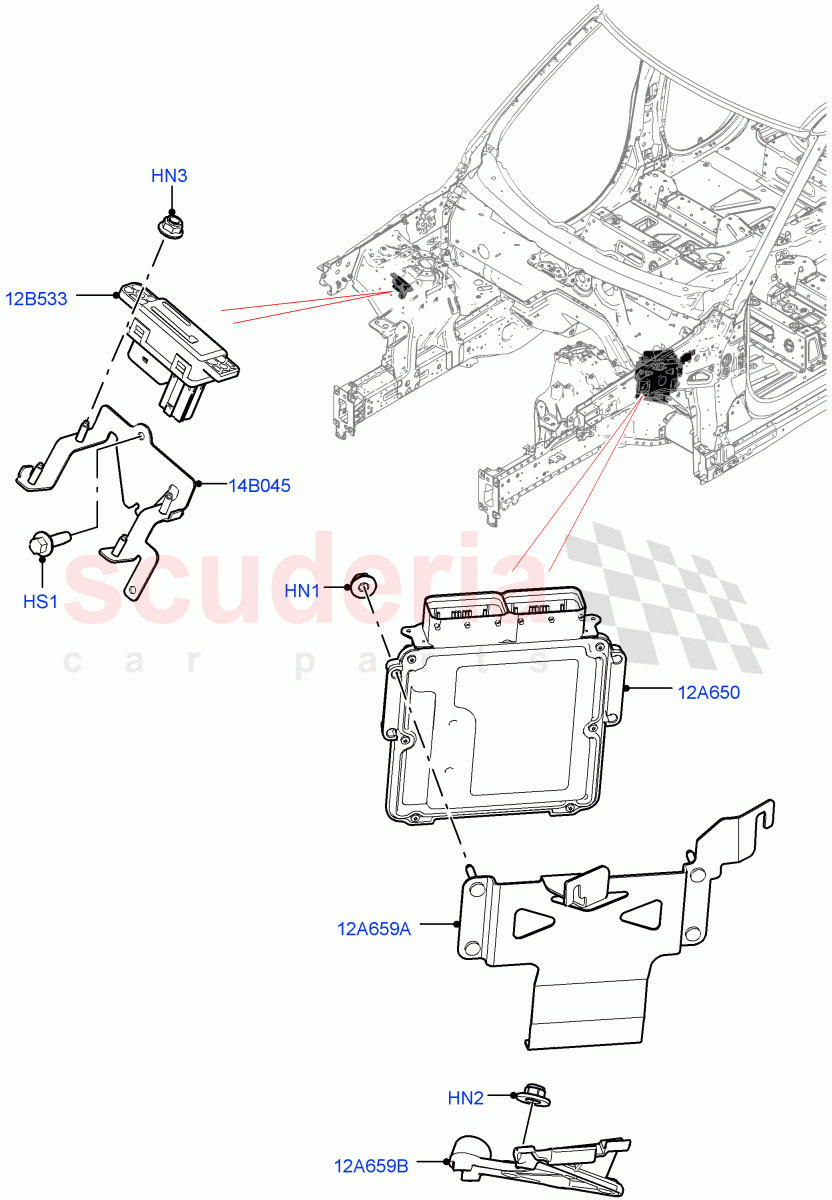 Engine Modules And Sensors(Nitra Plant Build)(2.0L I4 DSL HIGH DOHC AJ200)((V)FROML2000001) of Land Rover Land Rover Defender (2020+) [2.0 Turbo Diesel]