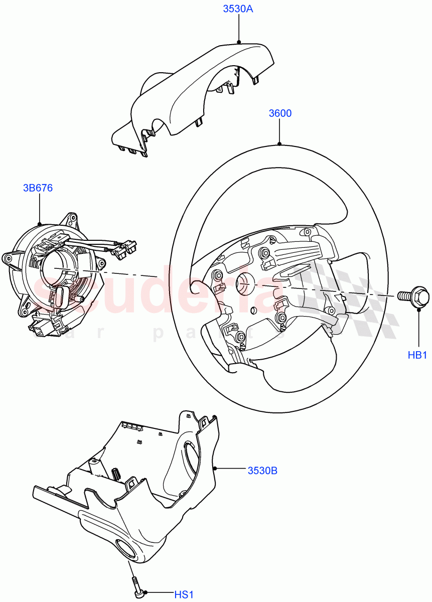 Steering Wheel ((V) FROMAA000001) of Land Rover Land Rover Discovery 4 (2010-2016) [2.7 Diesel V6]
