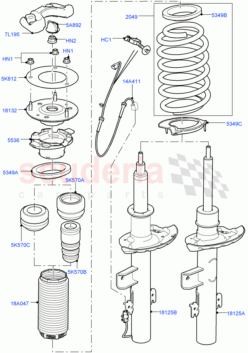 Rear Springs And Shock Absorbers(Changsu (China))((V)FROMEG000001) of Land Rover Land Rover Range Rover Evoque (2012-2018) [2.0 Turbo Petrol GTDI]