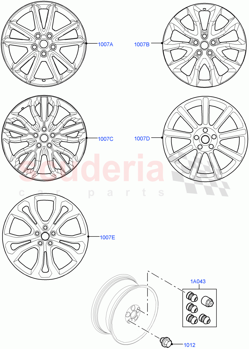 Accessory Wheels(Accessory) of Land Rover Land Rover Range Rover Sport (2014+) [5.0 OHC SGDI SC V8 Petrol]