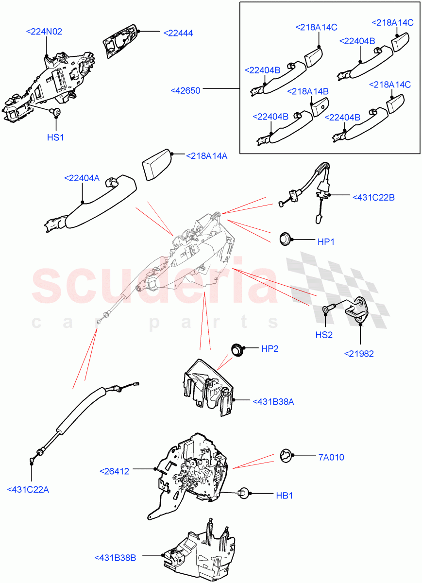 Rear Door Lock Controls(Halewood (UK)) of Land Rover Land Rover Discovery Sport (2015+) [2.0 Turbo Petrol GTDI]