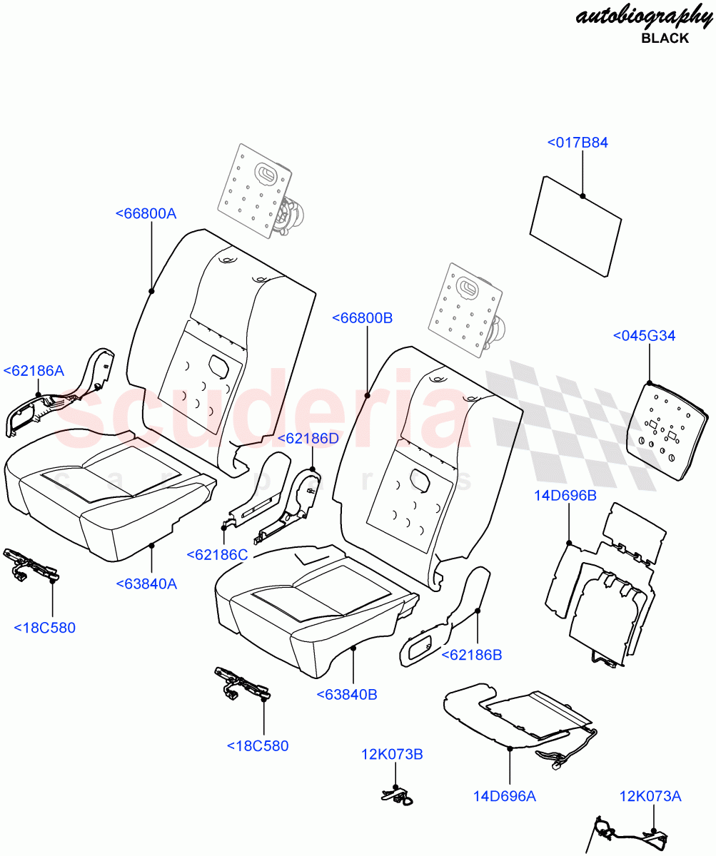 Rear Seat Pads/Valances & Heating(Autobiography Black / SV Autobiography)(2S AL Leather Diamond,With 40/40 Split Individual Rr Seat,Perforated Soft Grain Leather,40/20/40 Super Slouch Rear Seat,Limited Edition Lux Leather,With 2 Rear Small Individual Seats)((V)FROMEA000001) of Land Rover Land Rover Range Rover (2012-2021) [3.0 DOHC GDI SC V6 Petrol]