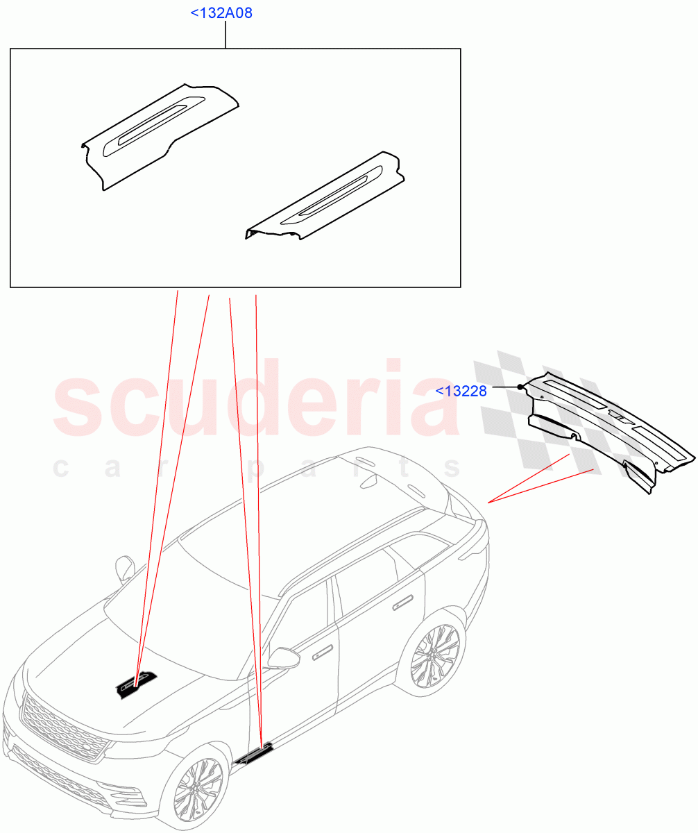 Door Sill Finishers of Land Rover Land Rover Range Rover Velar (2017+) [3.0 DOHC GDI SC V6 Petrol]