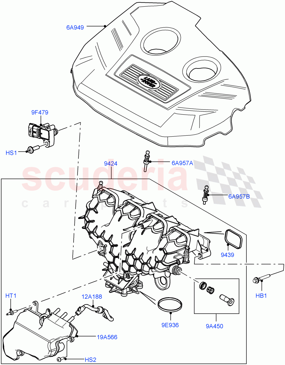 Inlet Manifold (2.0L 16V TIVCT T/C Gen2 Petrol, Halewood (UK)) of Land Rover Land Rover Discovery Sport (2015+) [2.0 Turbo Petrol GTDI]