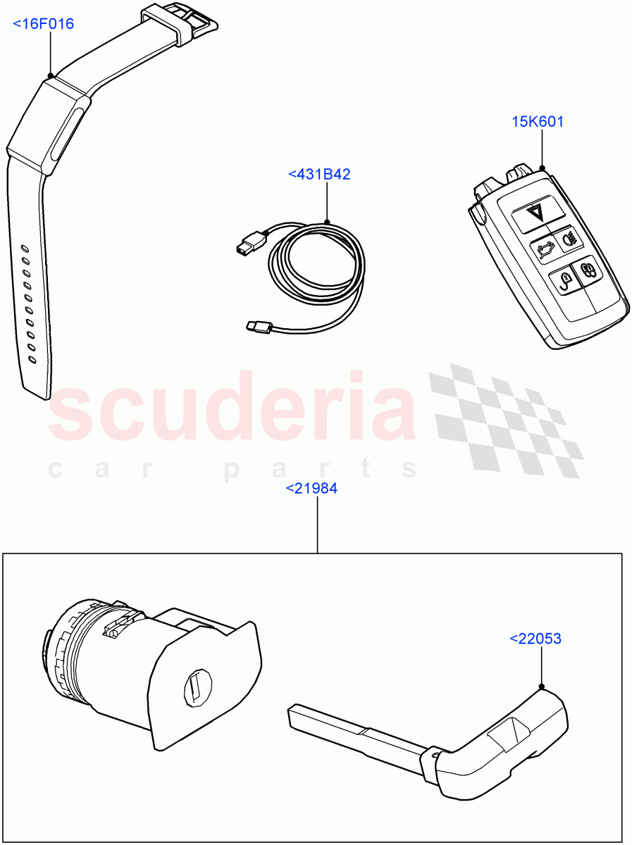 Vehicle Lock Sets And Repair Kits of Land Rover Land Rover Defender (2020+) [3.0 I6 Turbo Petrol AJ20P6]