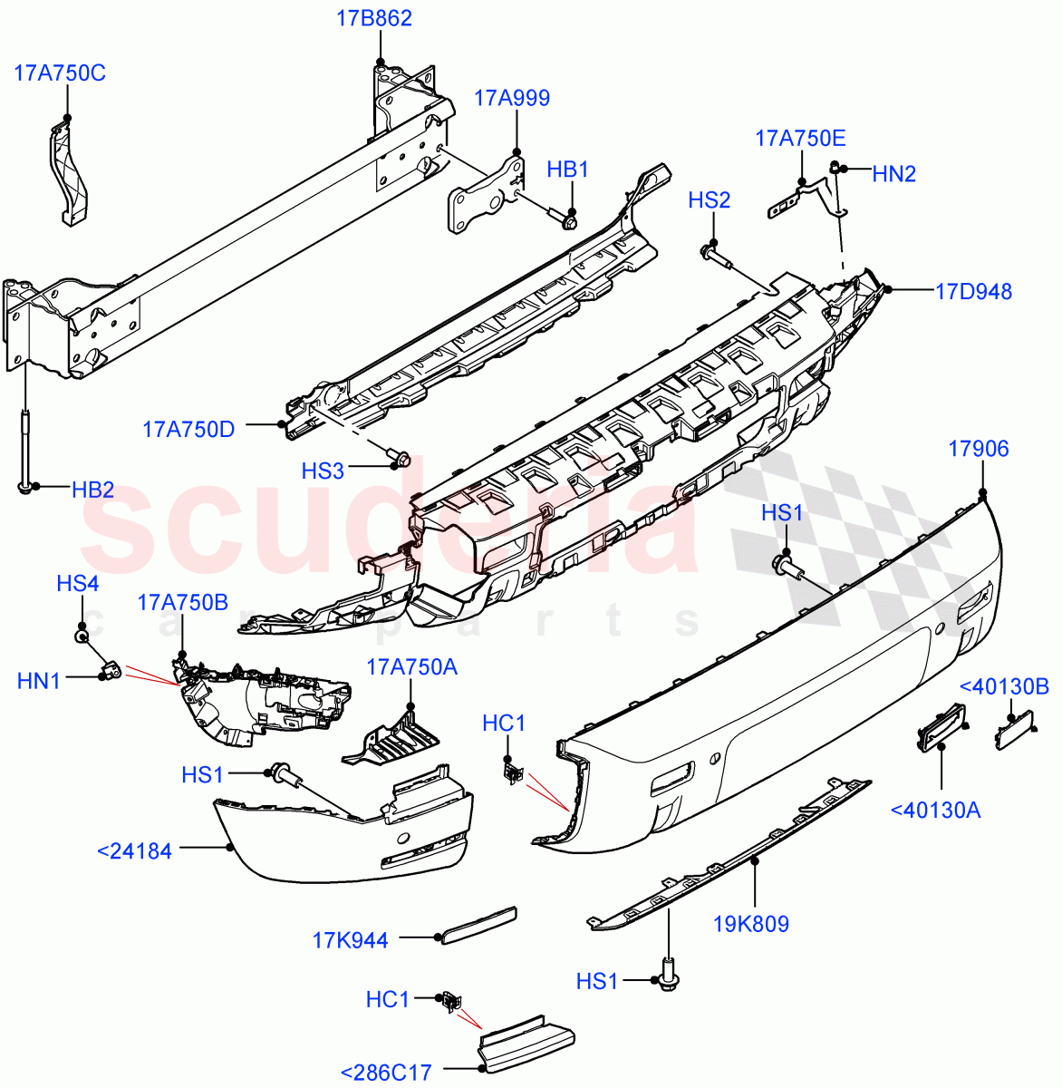 Rear Bumper of Land Rover Land Rover Defender (2020+) [5.0 OHC SGDI SC V8 Petrol]