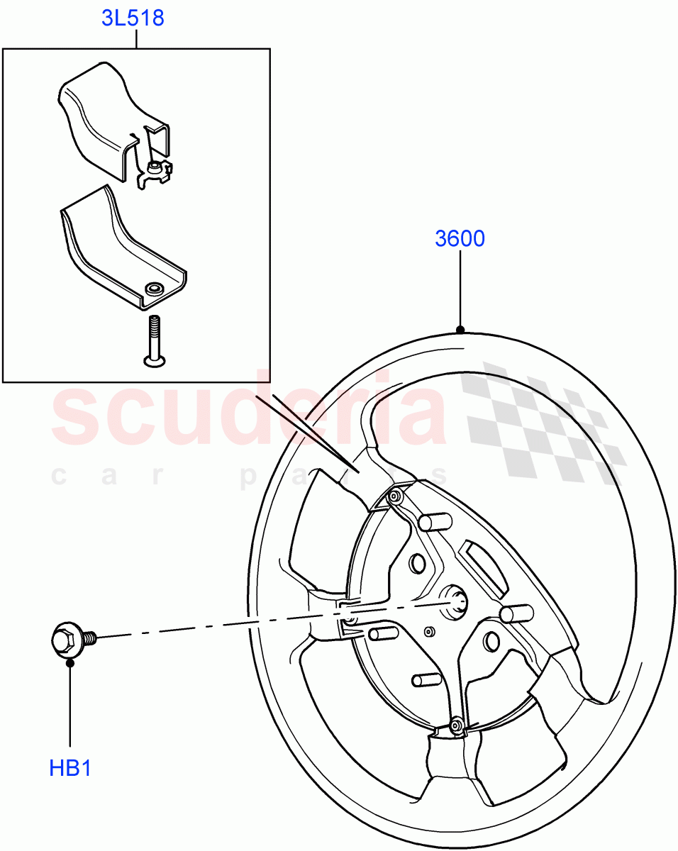 Steering Wheel((V)FROMAA000001) of Land Rover Land Rover Range Rover (2010-2012) [5.0 OHC SGDI NA V8 Petrol]