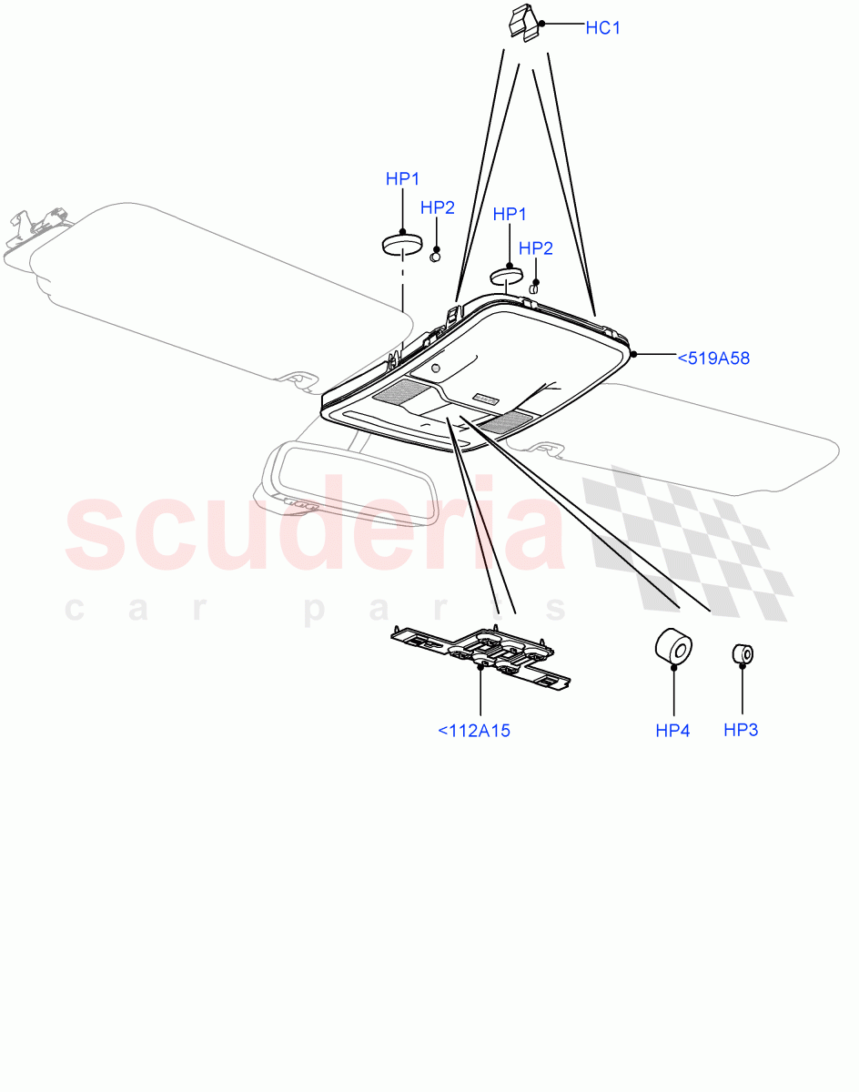 Console - Overhead of Land Rover Land Rover Range Rover (2012-2021) [5.0 OHC SGDI SC V8 Petrol]