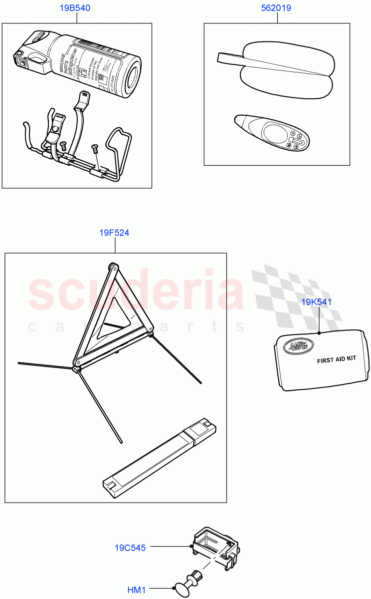 Emergency And Safety Equipment(Internal Components)((V)FROMAA000001) of Land Rover Land Rover Range Rover (2010-2012) [3.6 V8 32V DOHC EFI Diesel]