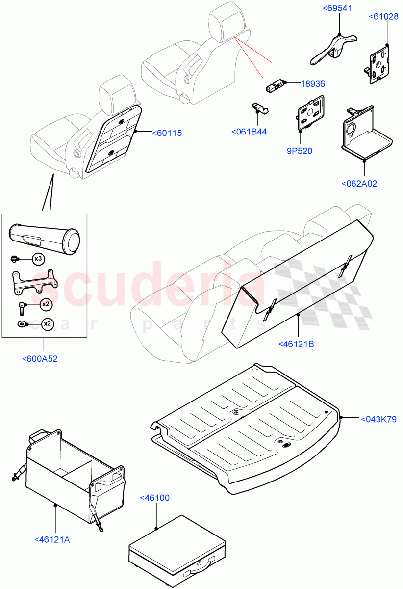 Storage(Accessory)(Halewood (UK),Itatiaia (Brazil)) of Land Rover Land Rover Range Rover Evoque (2012-2018) [2.0 Turbo Petrol AJ200P]