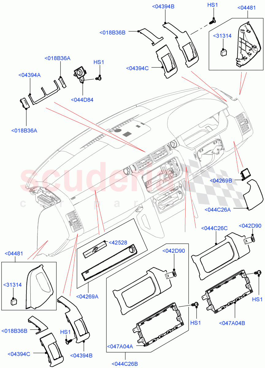 Instrument Panel(Centre, External) of Land Rover Land Rover Range Rover (2012-2021) [4.4 DOHC Diesel V8 DITC]