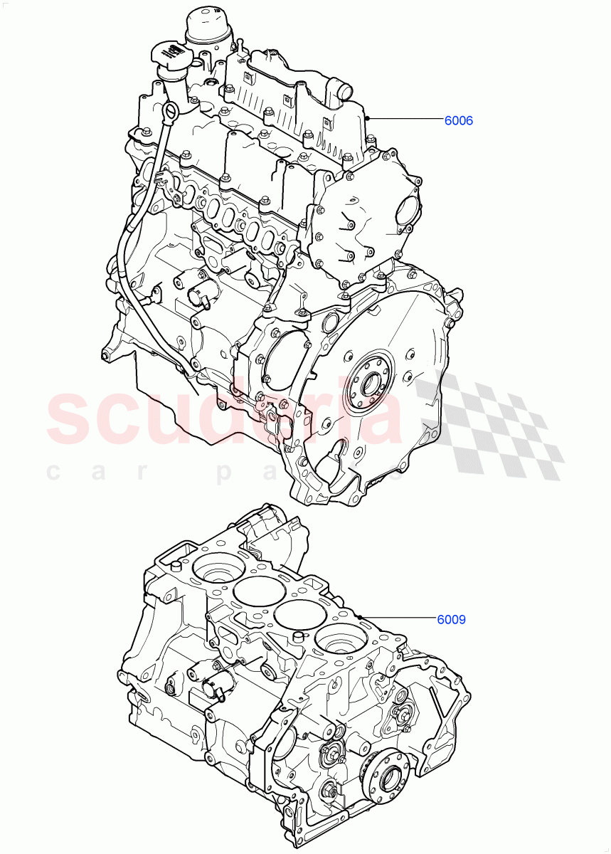 Service Engine And Short Block(2.0L I4 DSL HIGH DOHC AJ200,Halewood (UK),2.0L I4 DSL MID DOHC AJ200) of Land Rover Land Rover Discovery Sport (2015+) [2.0 Turbo Diesel]