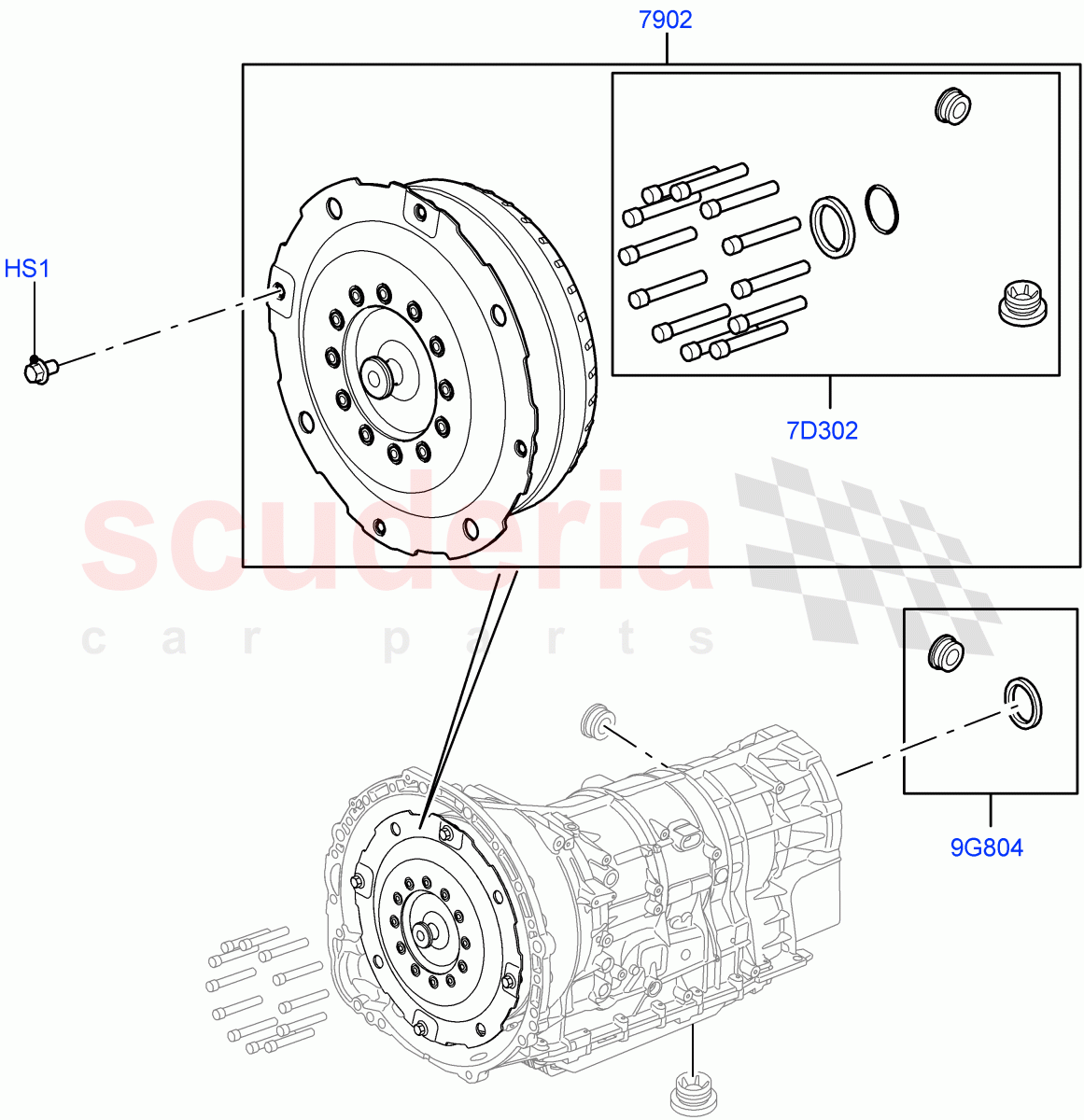 Converter(4.4L DOHC DITC V8 Diesel,8 Speed Auto Trans ZF 8HP70 4WD) of Land Rover Land Rover Range Rover (2012-2021) [3.0 DOHC GDI SC V6 Petrol]