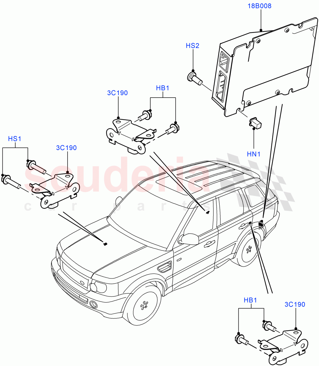 Electronic Damper Control (Less Armoured, With Continuous Variable Damping) ((V) FROMAA000001) of Land Rover Land Rover Range Rover Sport (2010-2013) [5.0 OHC SGDI SC V8 Petrol]