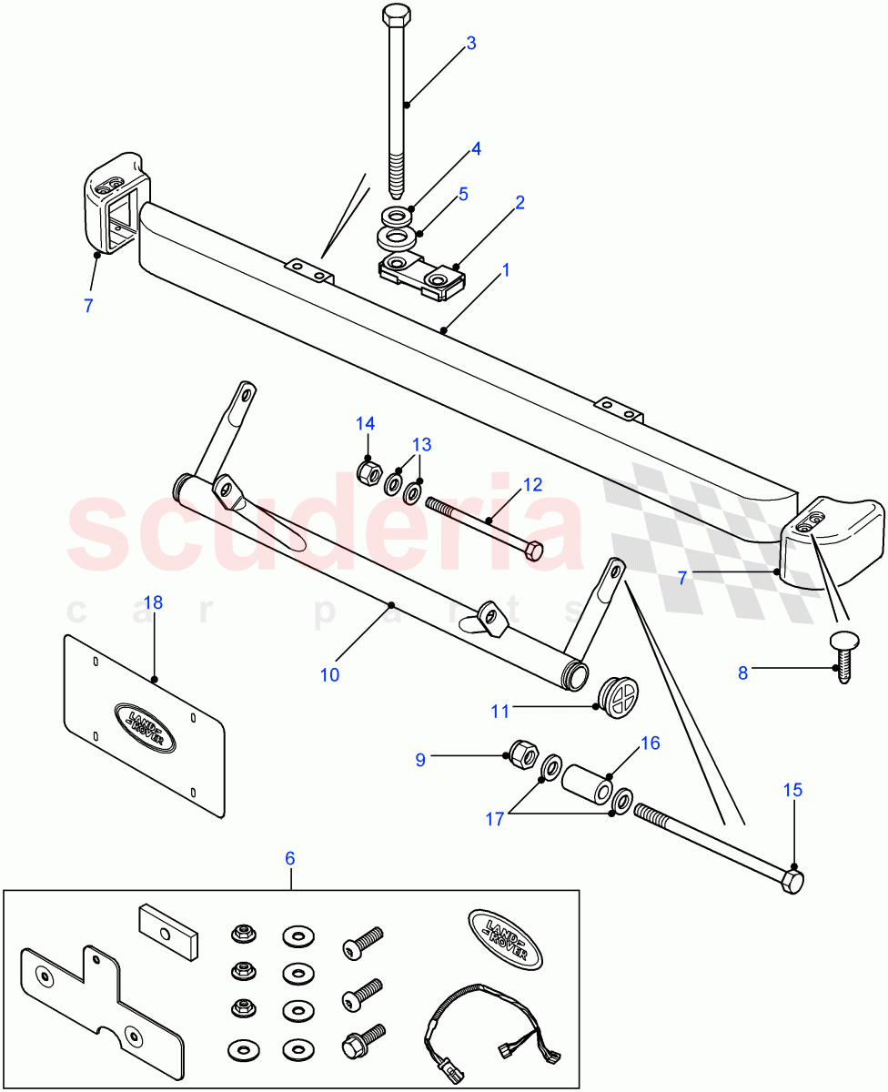 Front Bumper & Bumperettes ((V) FROM7A000001) of Land Rover Land Rover Defender (2007-2016)