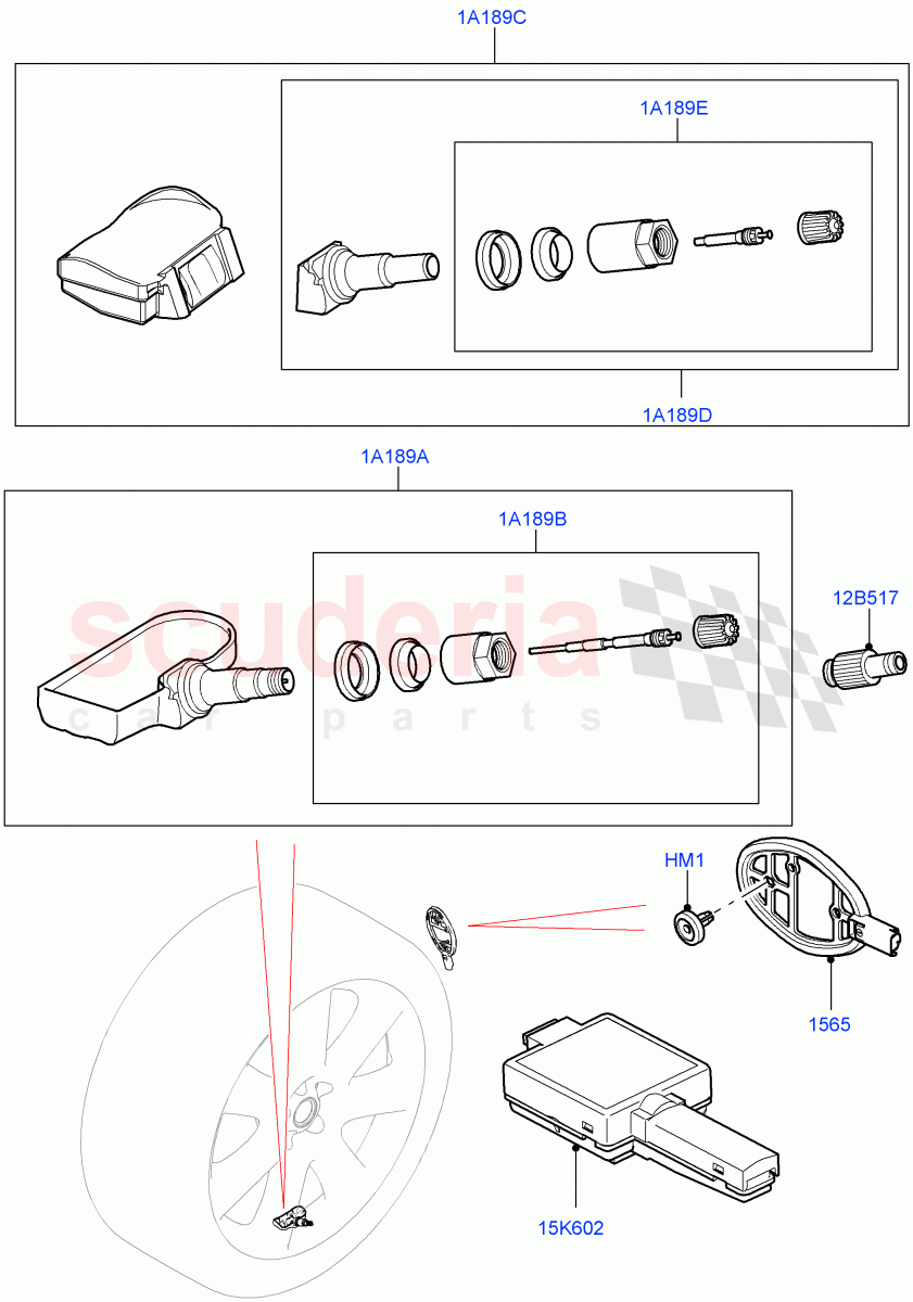 Tyre Pressure Monitor System(Less Version Package,With Tyre Pressure Sensors)((V)TOFA999999) of Land Rover Land Rover Range Rover (2012-2021) [2.0 Turbo Petrol GTDI]