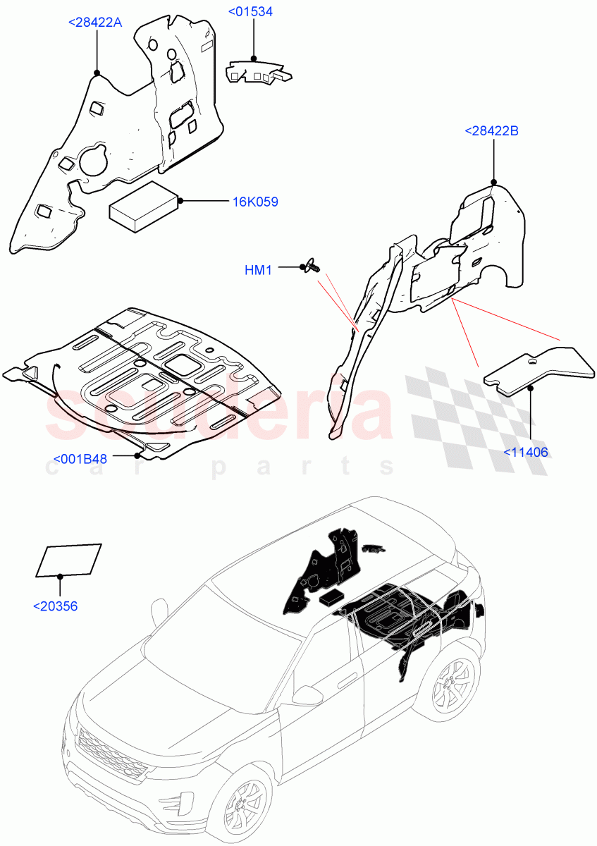 Insulators - Rear(Changsu (China)) of Land Rover Land Rover Range Rover Evoque (2019+) [1.5 I3 Turbo Petrol AJ20P3]