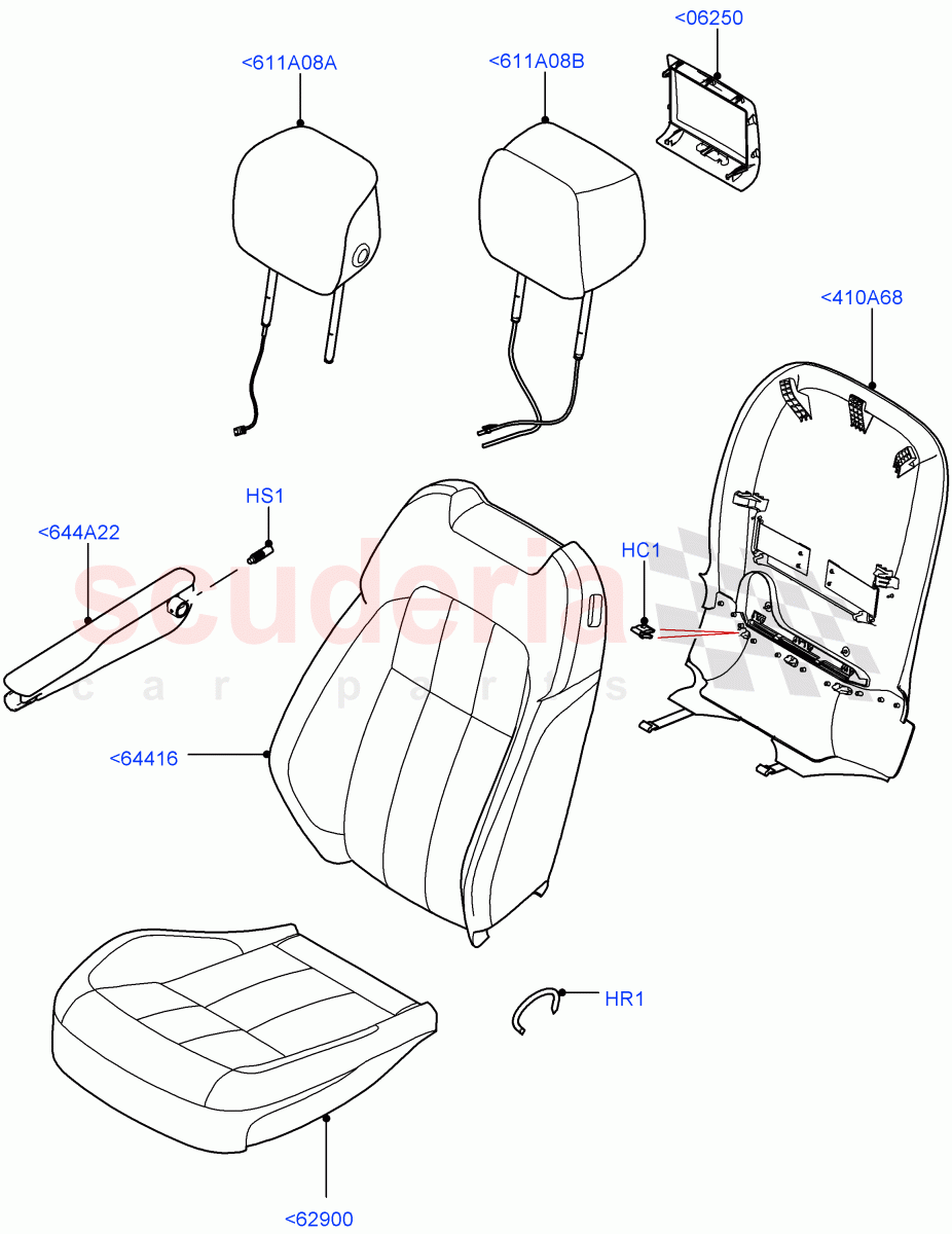 Front Seat Covers(Leather/Suede)((V)FROMKA000001) of Land Rover Land Rover Range Rover Sport (2014+) [4.4 DOHC Diesel V8 DITC]