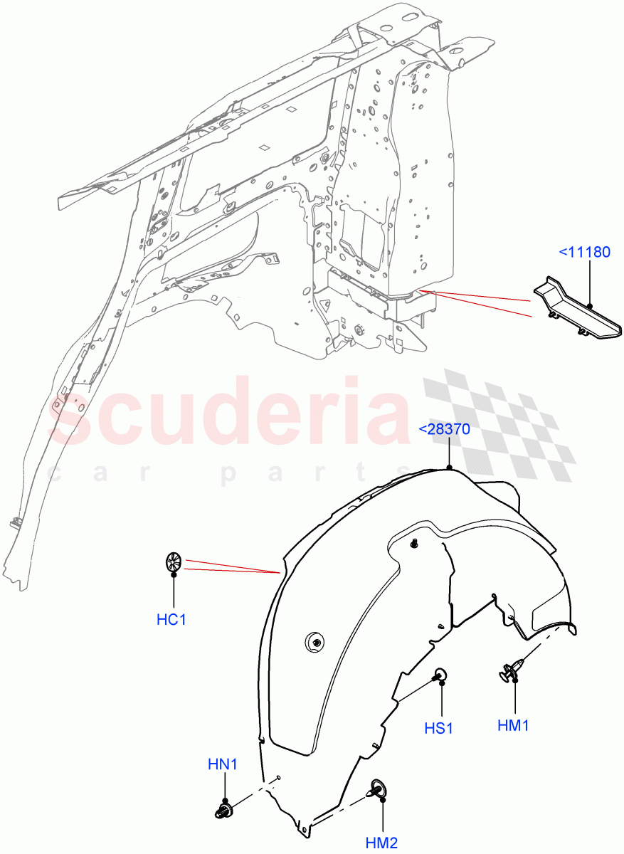 Side Panels - Inner(Wheelarch) of Land Rover Land Rover Defender (2020+) [3.0 I6 Turbo Petrol AJ20P6]