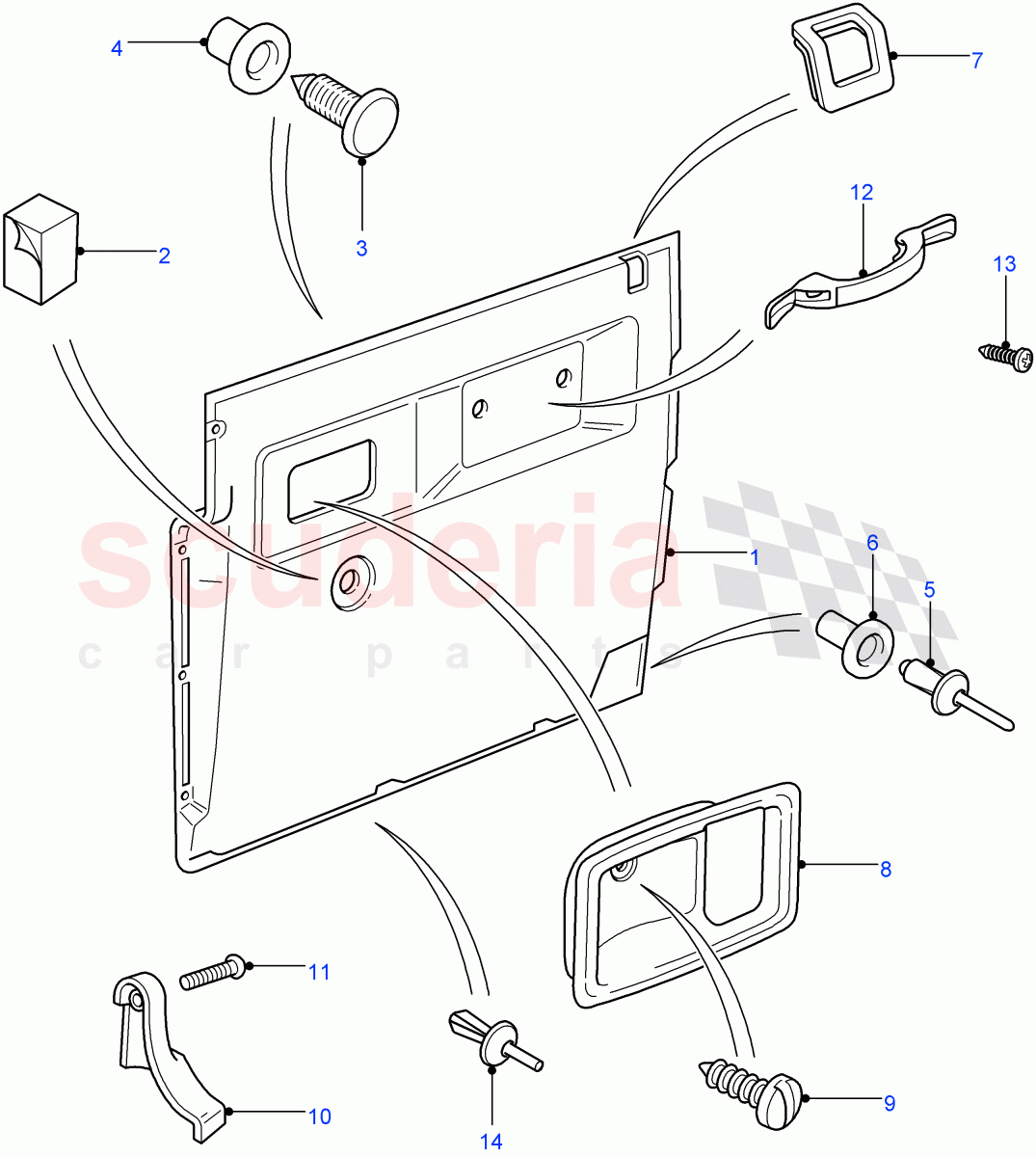 Front Door Casing((V)FROM7A000001) of Land Rover Land Rover Defender (2007-2016)