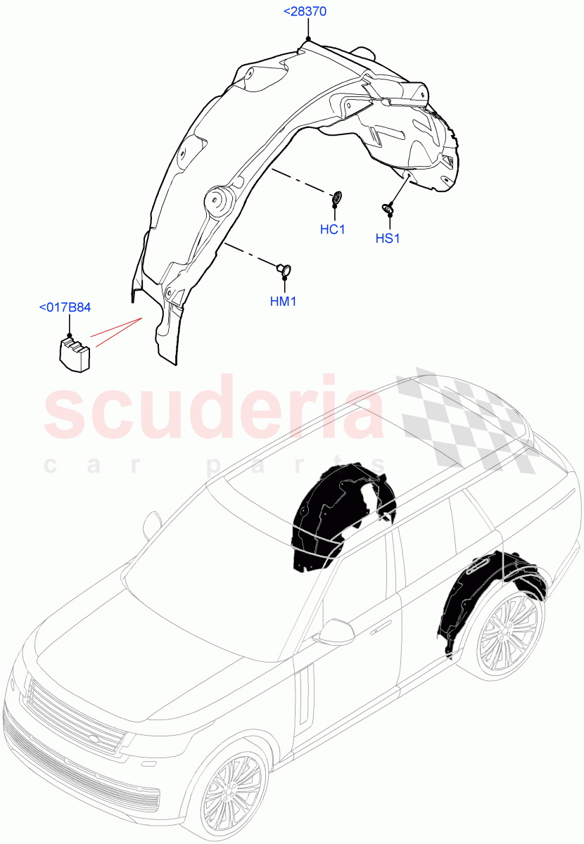 Side Panels - Inner (Wheelarch) of Land Rover Land Rover Range Rover (2022+) [3.0 I6 Turbo Petrol AJ20P6]