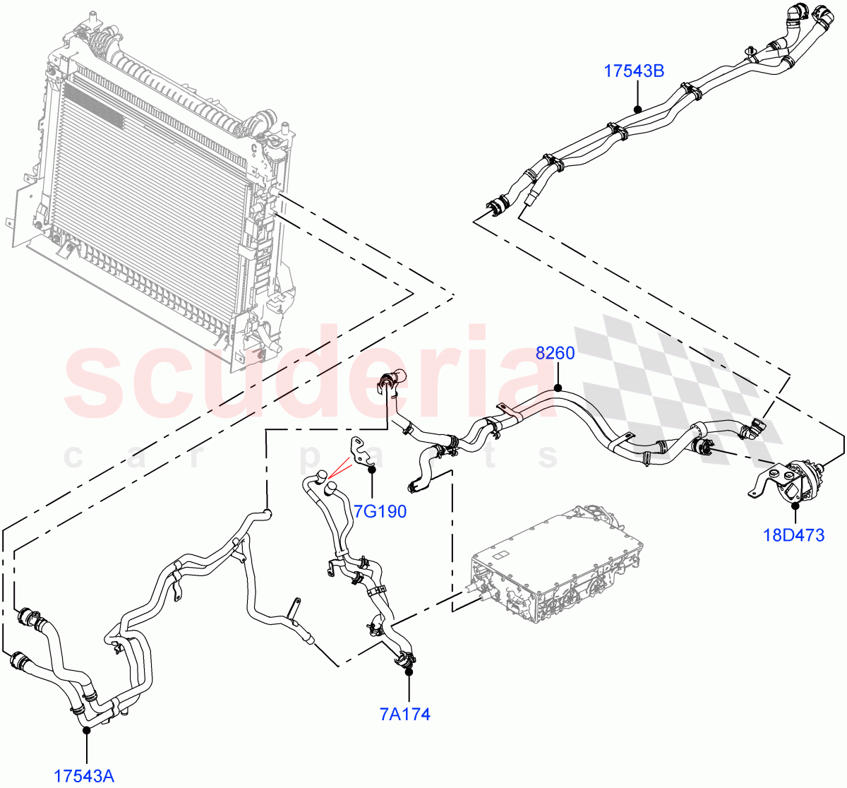 Hybrid Electrical Modules(Inverter Cooling)(Electric Engine Battery-PHEV)((V)FROMMA000001) of Land Rover Land Rover Range Rover Velar (2017+) [3.0 Diesel 24V DOHC TC]