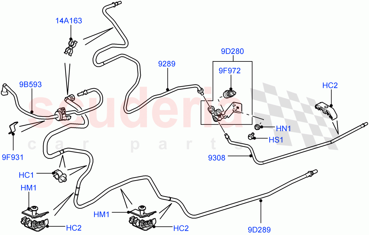 Fuel Lines(Front)(5.0L OHC SGDI SC V8 Petrol - AJ133)((V)FROMAA000001) of Land Rover Land Rover Range Rover (2010-2012) [5.0 OHC SGDI SC V8 Petrol]