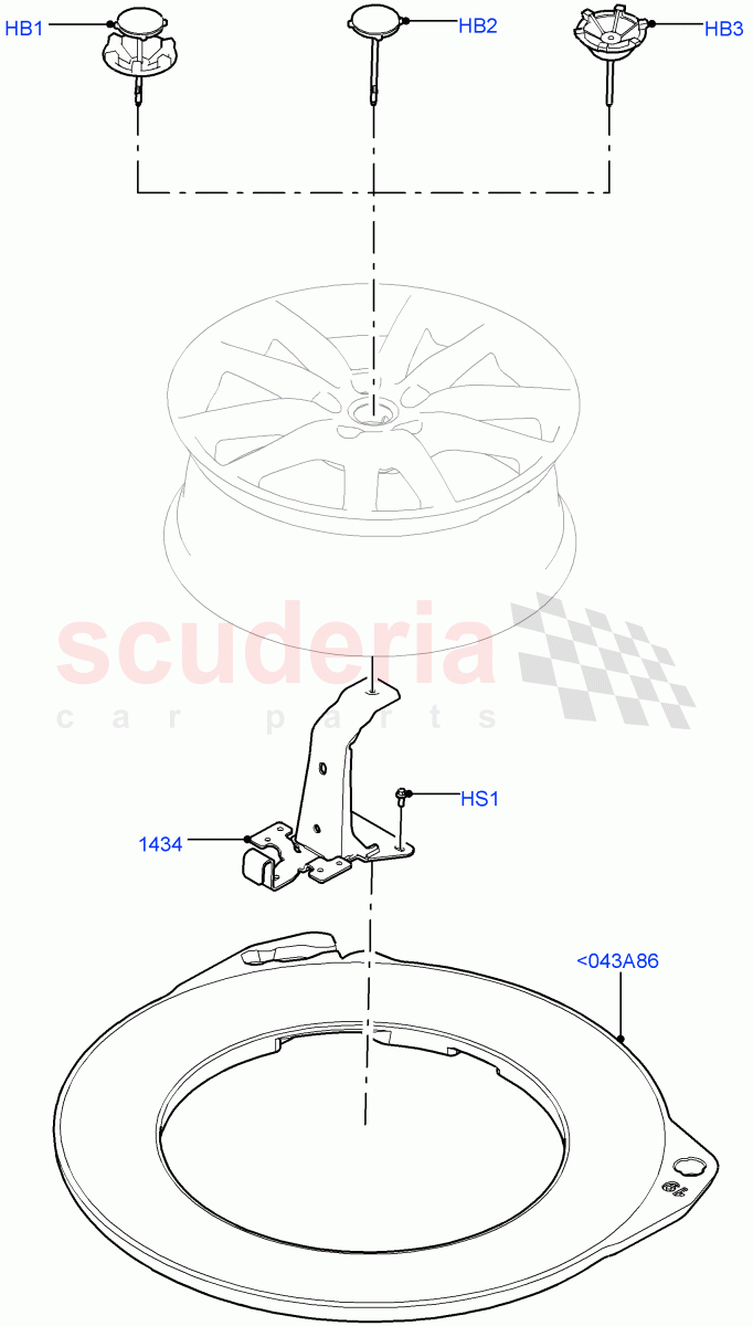 Spare Wheel Carrier((V)FROMJA000001) of Land Rover Land Rover Range Rover (2012-2021) [2.0 Turbo Petrol AJ200P]